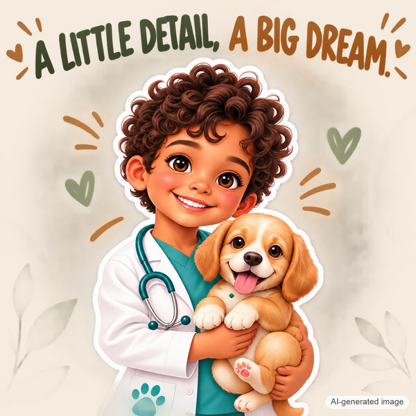 Personalized Veterinarian Wall Decal from Photo, Dream Job Sticker, image 12