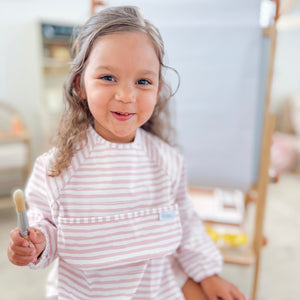 The Grayson Long Sleeve Bib - Brush Stripes
