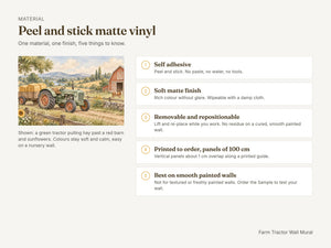 Watercolor Farm Tractor Wall Mural, image 7