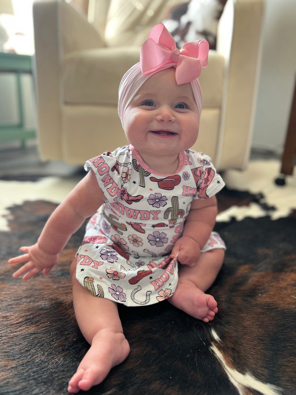 Howdy Darling Baby Twirl Dress in playful design, showcasing angle 2 for a charming look perfect for little ones.