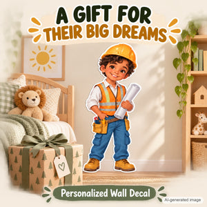 Personalized Engineer Wall Decal from Photo, Dream Job Sticker, image 10