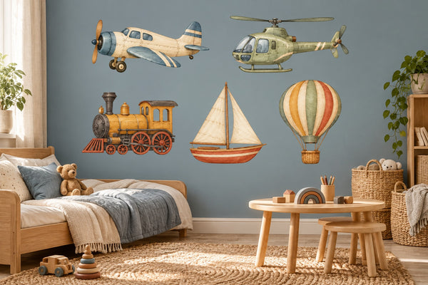 Transport Wall Decals, Set of 5 (Set 4), image 3