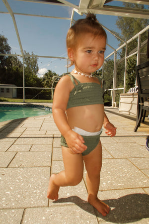 Girls Smocked Bikini Set