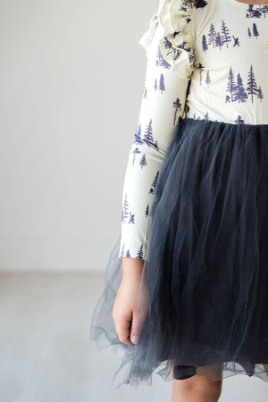 Long Sleeve Tulle Dress - Sasquatch