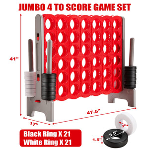 Jumbo 4 in a Row 4-to-Score Giant Game Set - Weather-Resistant