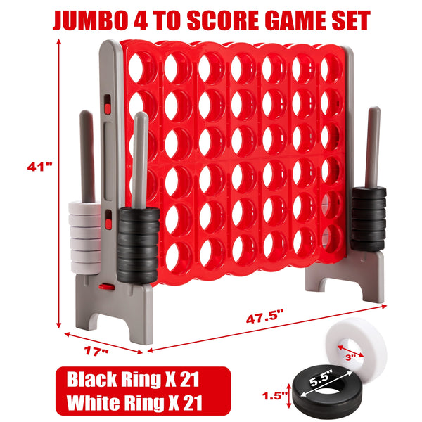 Jumbo 4 in a Row 4-to-Score Giant Game Set - Weather-Resistant