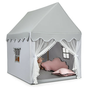 Kids Large Play Castle Fairy Tent with Mat - Indoor & Outdoor