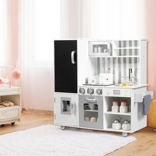 Wooden Pretend Play Kitchen Sets with Simulated Sound - Realistic