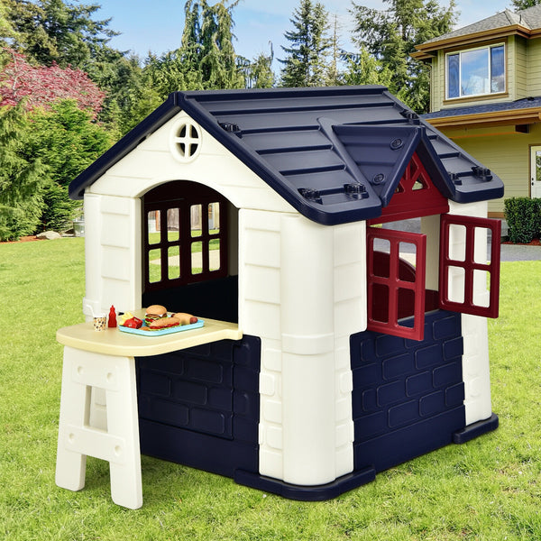 Kid's Playhouse Pretend Toy House For Boys and Girls 7 Pieces Toy Set