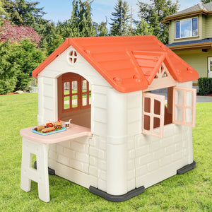 Kid's Playhouse Pretend Toy House For Boys and Girls 7 Pieces Toy Set