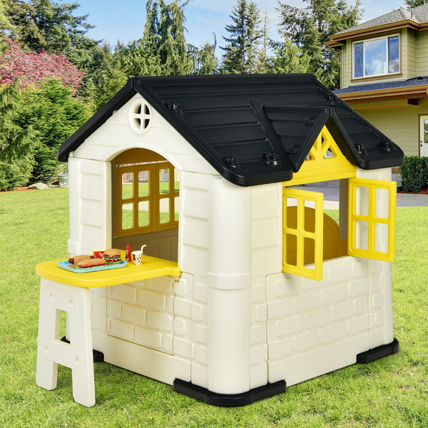 Kid's Playhouse Pretend Toy House For Boys and Girls 7 Pieces Toy Set