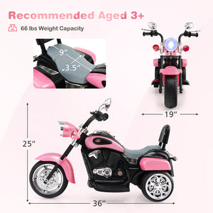 6V 3 Wheel Kids Motorcycle - Rechargeable for Kids - Electric Motorcycle