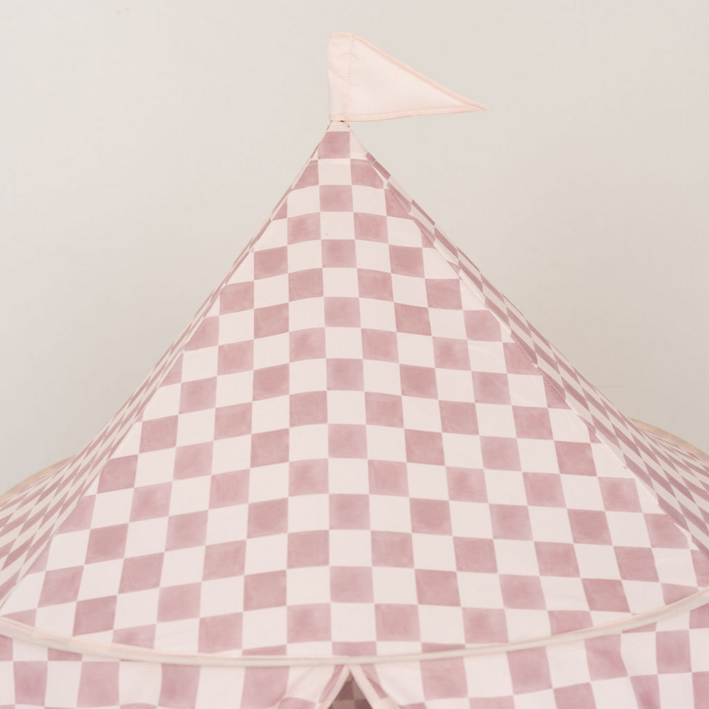 Checker Gumdrop Play Tent for babies, colorful and fun play space for imaginative adventures.