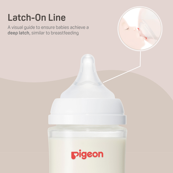 Glass Wide Neck Baby Bottle, 2Packs, 8.1 Oz(240 ml) for 3+ months