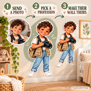 Personalized Photographer Wall Decal from Photo, Dream Job Sticker, image 15
