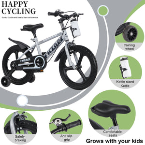 16 Inch Kids Bike with Training Wheels and Adjustable Seat