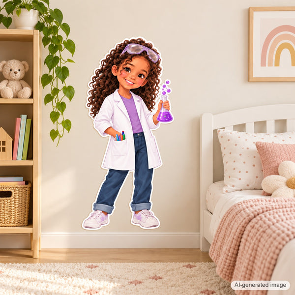 Personalized Scientist Wall Decal from Photo, Dream Job Sticker, image 5