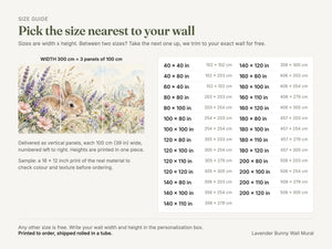 Watercolor Lavender Bunny Wall Mural, image 5