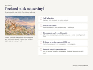 Watercolor Resting Deer Wall Mural, image 7