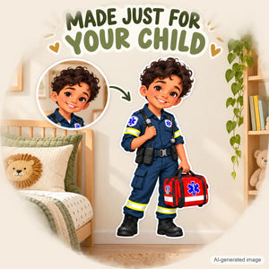 Personalized Paramedic Wall Decal from Photo, Dream Job Sticker, image 14