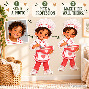 Personalized Baker Wall Decal from Photo, Dream Job Sticker, image 15
