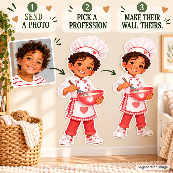 Personalized Baker Wall Decal from Photo, Dream Job Sticker, image 15