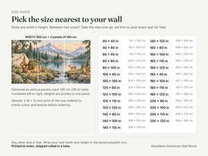 Watercolor Woodland Adventure Camping Wall Mural, image 5