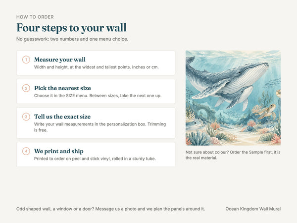 Watercolor Ocean Kingdom Wall Mural, image 6