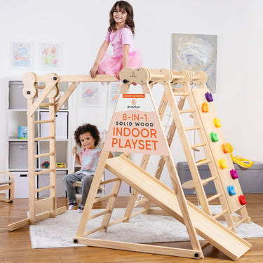 Chestnut Foldable Jungle Gym for babies - indoor playtime fun and safe exploration.