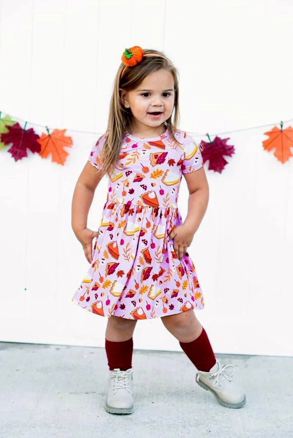 Short Sleeve Twirl Dress - Sweet As Pie