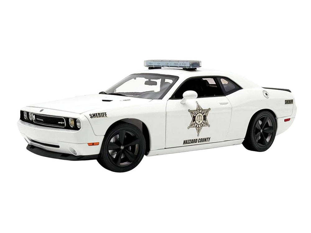 2010 Dodge Challenger SRT8 "Hazzard County Sheriff" White Limited Edition to 300 pieces Worldwide 1/18 Diecast Model Car by ACME
