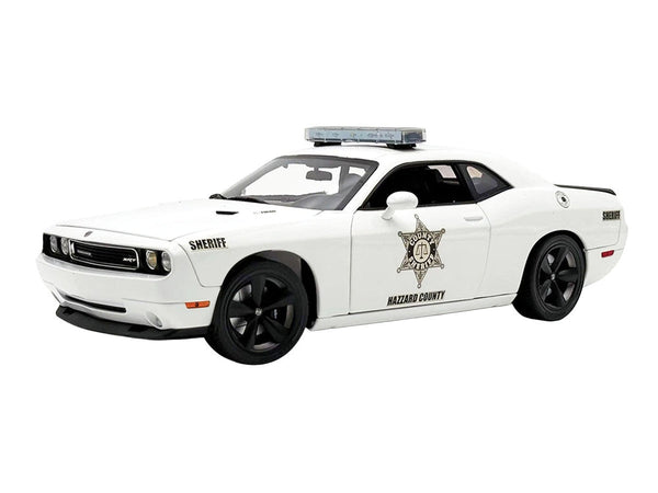 2010 Dodge Challenger SRT8 "Hazzard County Sheriff" White Limited Edition to 300 pieces Worldwide 1/18 Diecast Model Car by ACME