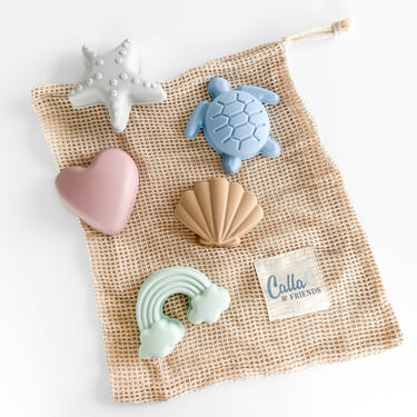 Hudson Sand Mold Set - Spring Remix for beach fun, featuring colorful molds for creative sand play.