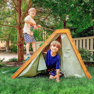 Palm 5-in-1 Outdoor and Indoor Playground Playset at angle 2, showcasing versatile play options for babies and toddlers.