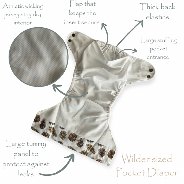 Wilder Cloth Pocket Diaper - Flutters