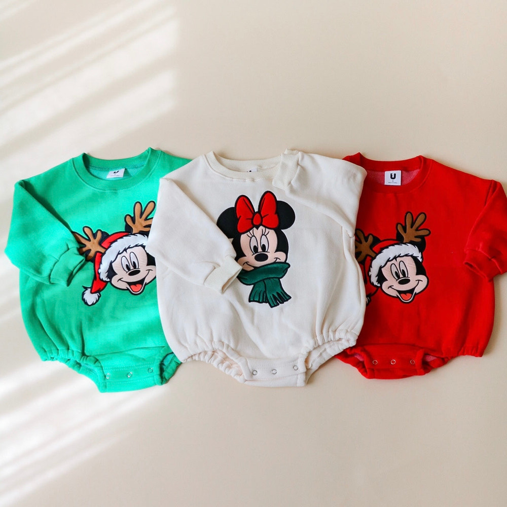 Christmas Mickey Romper *READY TO SHIP*