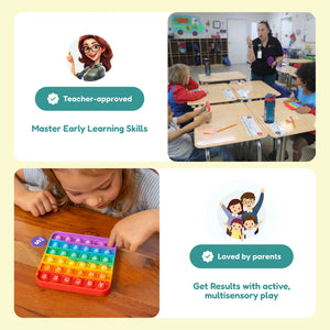 "ABC BINGO! early learning game for babies, promoting sensory play and language development, shown from angle 4."