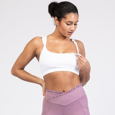 Madison - Medium Support Nursing Sport Bra (Blanc)