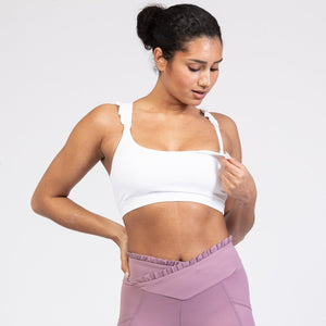 Madison - Medium Support Nursing Sport Bra (Blanc)
