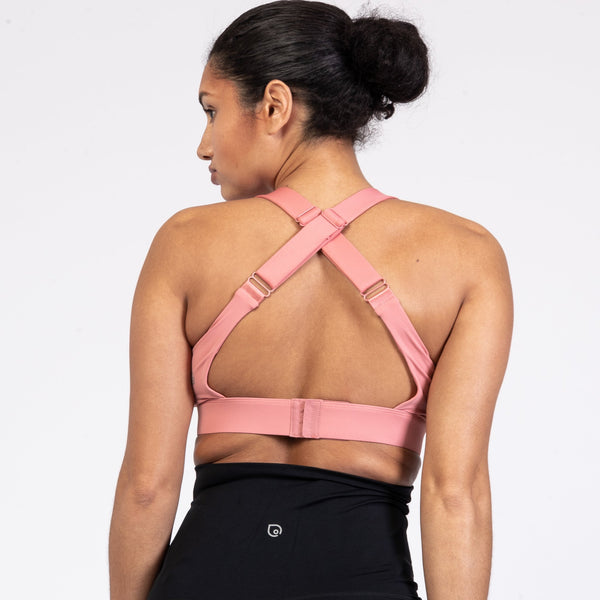 Venice High Impact Full Coverage Nursing Sports Bra (Peach Blossom)