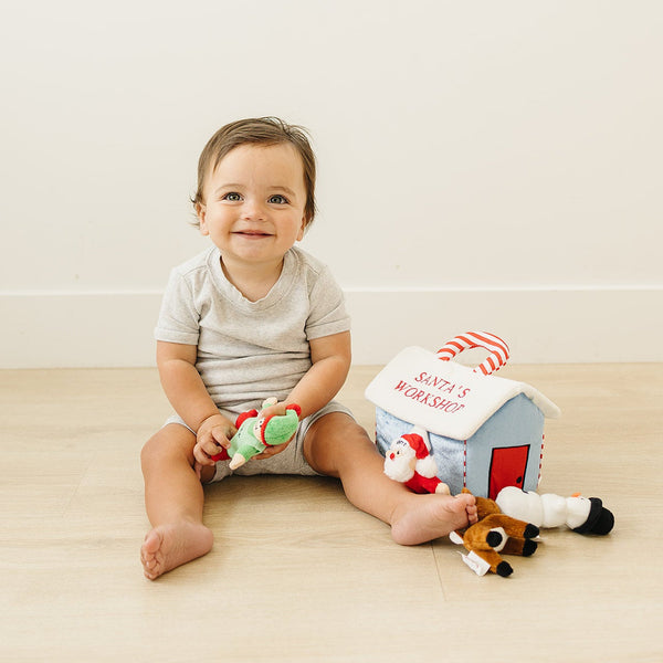 My First Christmas Santa's Workshop Playset with 4 ct Sensory Toys