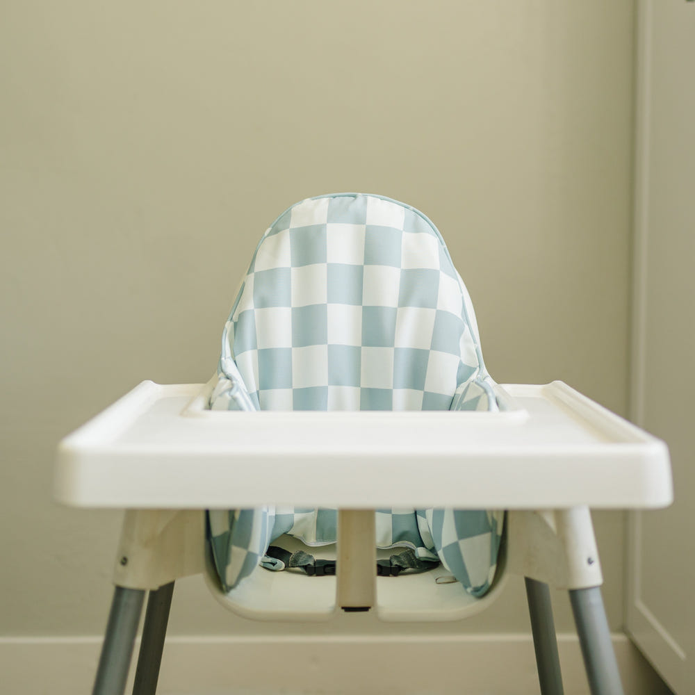 Sage Checker IKEA Antilop Cushion Cover for baby seat, soft and stylish, perfect for comfort and support.