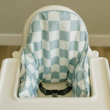 Sage Checker IKEA Antilop Cushion Cover for baby seat, soft and stylish, perfect for comfort and support.