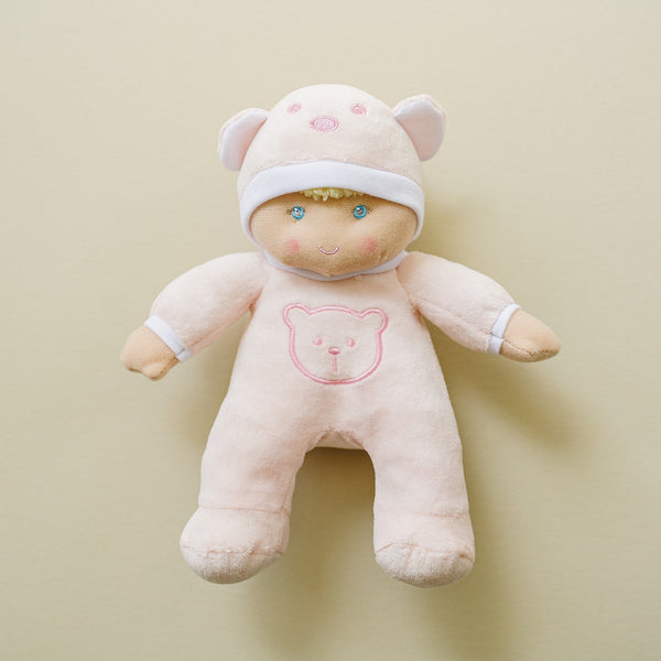 My First Baby Girl Doll in Pink with Rattle