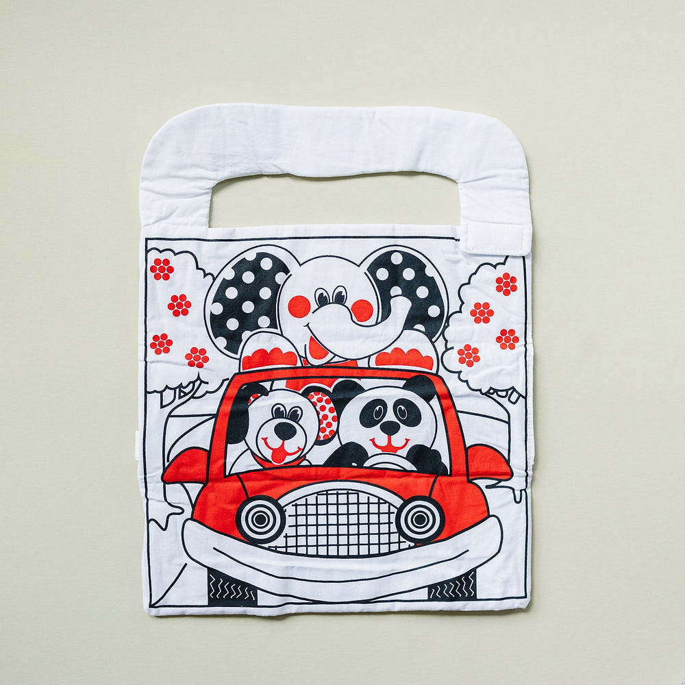 High contrast baby car activity center toy for sensory play and engagement.