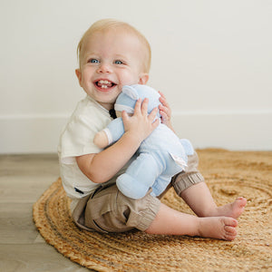 My First Baby Boy Doll in Blue with Rattle