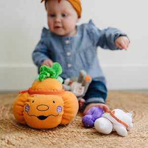 Halloween Stuffed Pumpkin Playset with 4 ct Sensory Toys