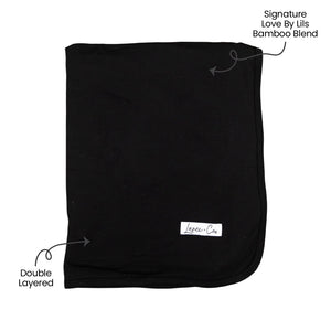 Allie Black Bamboo Toddler Blanket