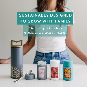 MilKeeper Starter Set in Starry Night design, showcasing breast milk storage containers from angle 2.