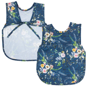 Boho Floral Bapron for babies, stylish and functional, perfect for mealtime messes.